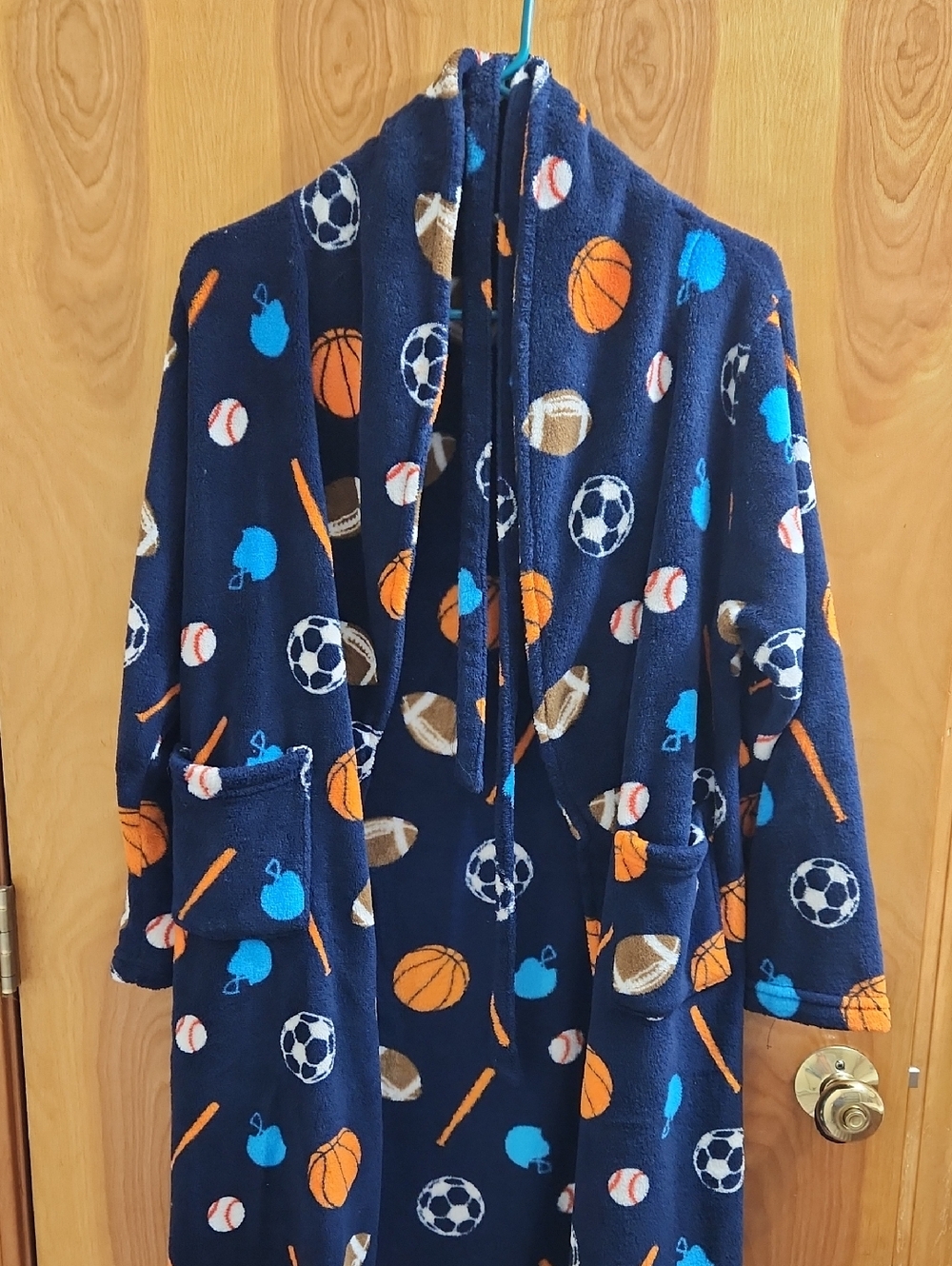 Urban Outfitters Navy Blue Plush Fleece Robe